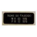 Placa sem Foto com Friso Reto e Largo